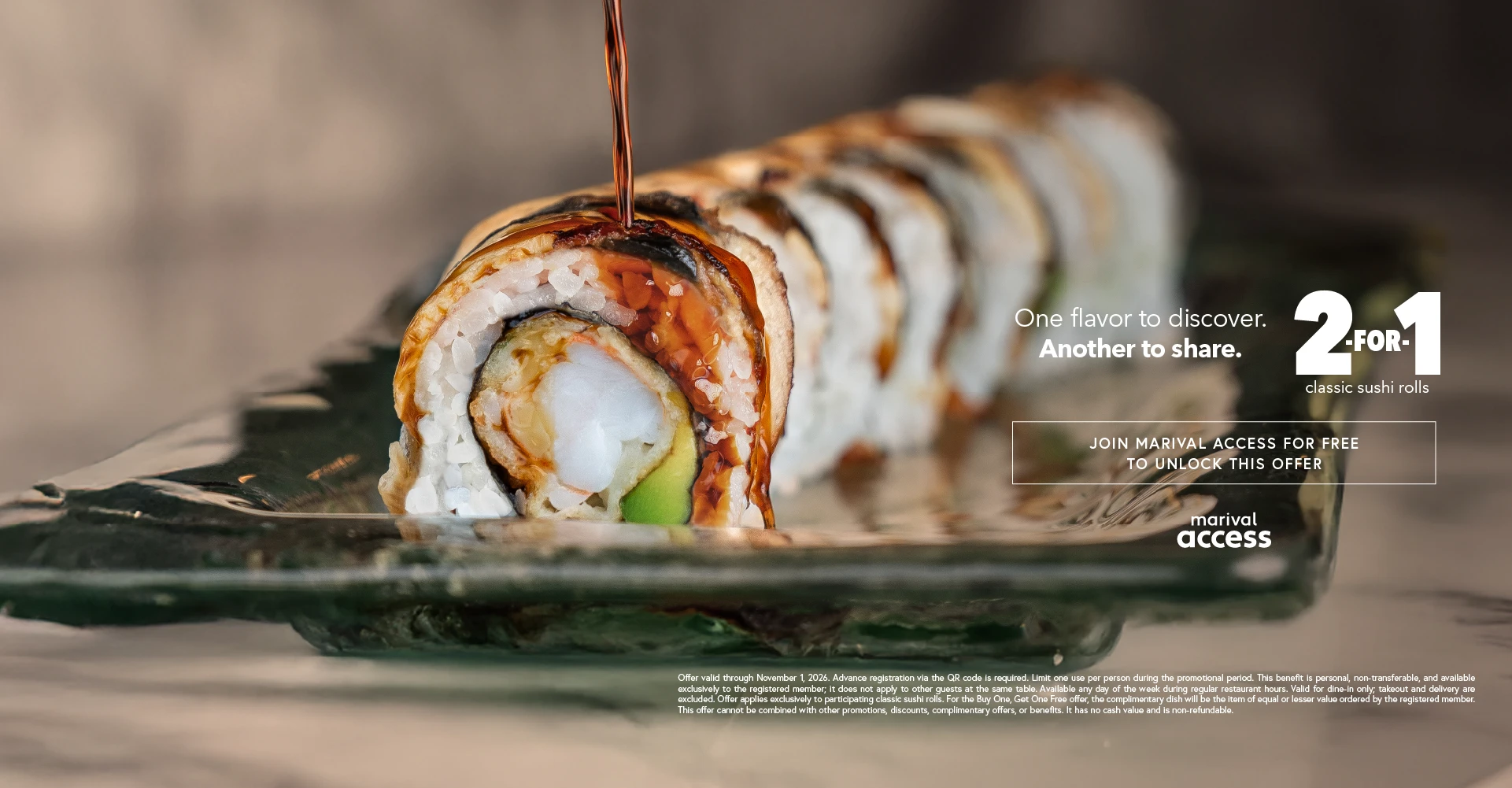 2x1 sushi ParrotFish Punta de Mita